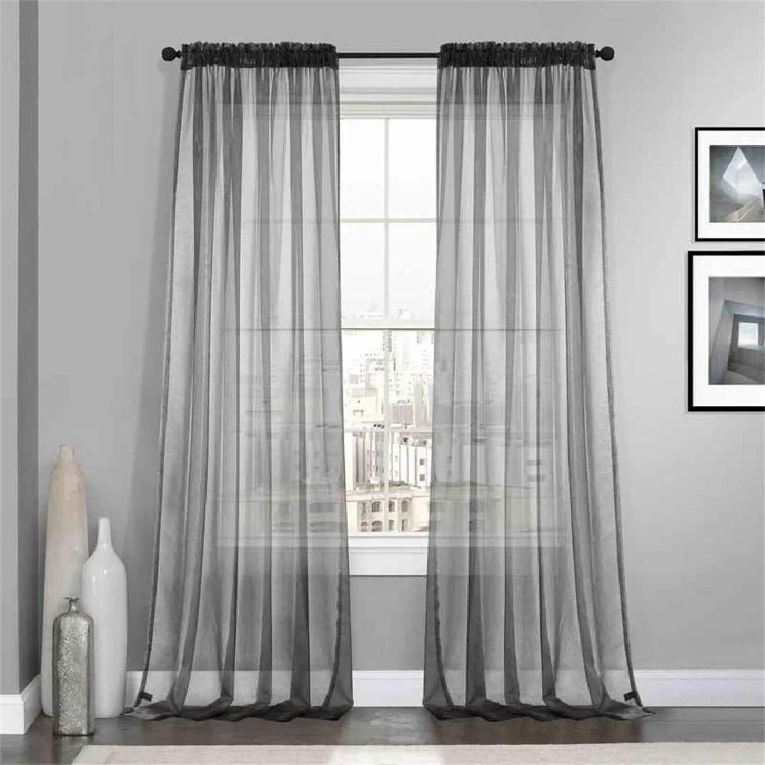 Sheer Curtains , See Through Voile Window Curtains ，