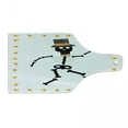 thumbnail image 1 of Bones Cutting Board, Dancing Skeleton with a Bow Tie and a Hat in Candy Cones Frame Print, Decorative Tempered Glass Cutting and Serving Board, in 3 Sizes, by Ambesonne, 1 of 2