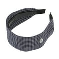 thumbnail image 4 of Unique Bargains 1 Pc Headband Fresh Plaid Wide Hair Accessories Navy Blue, 4 of 5