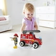 thumbnail image 6 of Hape Fire Truck Playset with Action Figure & Rescue Dog, Toddler & Children, 6 of 6