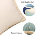 thumbnail image 3 of 2pcs Solid color linen pillow cover-suitable for sofa, bedroom and cycling.-white-45*45cm-white, 3 of 5