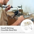 thumbnail image 2 of 5 Pcs Crucible Kit, Small Melting Crucible Bowl Set with Honeycomb Soldering Board & Whip Tongs Handle 2A, Heat-Resistant Quartz Casting Dish Cups for Melting Gold, Silver, Copper, 2 of 5