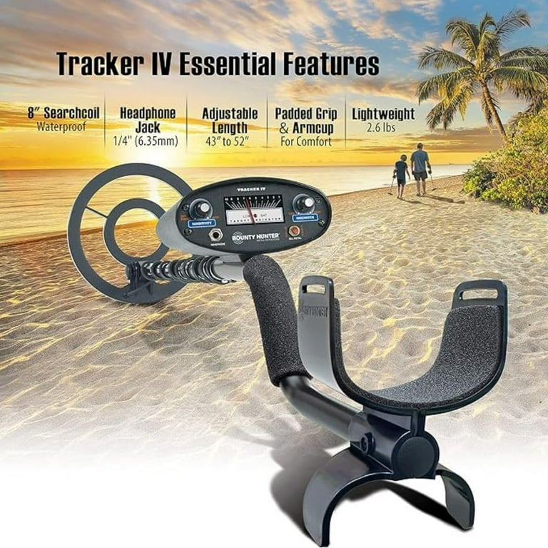 Bounty Hunter Tracker IV Metal Detector, Waterproof, 3 Modes, High