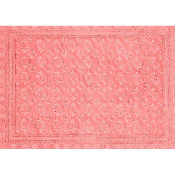 Ahgly Company Machine Washable Indoor Rectangle Oriental Red Modern Area Rugs, 8' x 10'