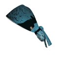 thumbnail image 4 of DORKASM Halloween Scrub Caps Women Caps Working Adjustable Tie Back Hats Black One Size, 4 of 6
