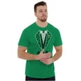thumbnail image 4 of Irish Leprechaun Tuxedo St Pattys Tux Men's Graphic T Shirt Tees Brisco Brands S, 4 of 6