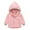 Pink, variant on Hjtefg Toddler Winter Jacket - Hooded Windproof Coat with Pockets, Warm Long-Sleeve Outerwear for Boys & Girls,Color: Beige Size: 1-2 Years