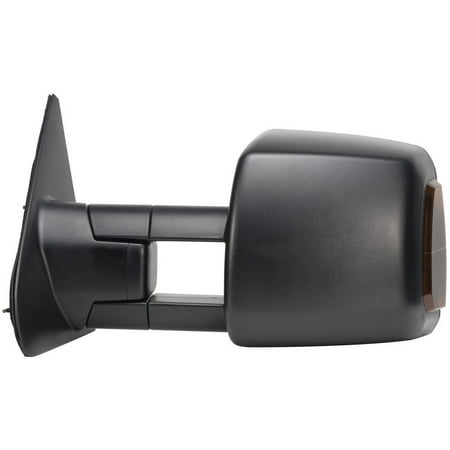Fit System 70104t Driver Side Towing Mirror w/ turn signal & running lights, extendable, dual Mirror For 07-18 Toyota Tundra Pick-Up, 08-18 Sequoia