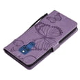 thumbnail image 6 of For Moto G Play 2021 Wallet Case, Kickstand Case with Credit Card Holder, Embossed Butterfly Pattern with Strap Premium PU Leather Magnetic Closure Shockproof Protective Flip Cover, Purple, 6 of 8