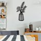 thumbnail image 1 of Adornos de Pared de Metal, Siluetas, Colgantes de Flores Negras, Decoraciones de Pared, Pinturas, Pegatinas de Pared, 1 of 6