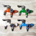 thumbnail image 3 of 1/2" Universal Interface Faucet Double Outlet Dual Control Water Tap Home Bathroom Hose Irrigation Fitting Plastic Connector, 3 of 5