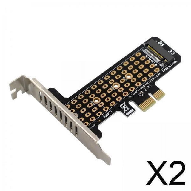 Adaptador 2xM.2 SSD A PCIe X1 Tarjeta De Expansión De Alta Velocidad PCIe4.0 De Media Altura