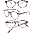 thumbnail image 3 of KOOSUFA Blue Light Blocking Reading Glasses +1.0 Round Women Men Light Weight Eyewear Reader Eyeglasses with Spring Hinge Leopard, 3 of 7