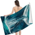 thumbnail image 2 of Watercolor Dolphin Tail Printed Microfiber Sand Free Pool Towel Lightweight Oversized Absorbent Compact Travel Must Have for The Swimming Summer Cruise Ship Essentials, 2 of 8