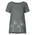 thumbnail image 5 of ZKCCNUK Fashion Women's Summer Round-Neck Short Sleeve Print Casual T-shirt Blouse Summer Plus Size Tops 2025, 5 of 5