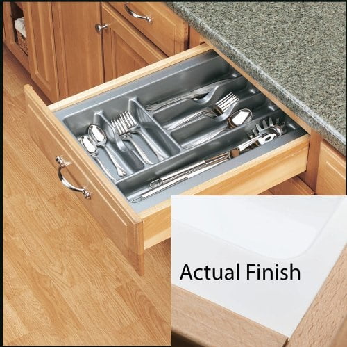 Rev A Shelf Medium Glossy White Cutlery Tray Drawer Insert