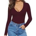 thumbnail image 4 of Blouses for women dressy casual Nylon,Spandex Soft Clothing M Red womens blouses, 4 of 4