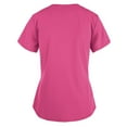 thumbnail image 2 of DailyTrove Women's Solid Color V-Neck Scrub Top - Medical Uniform, Comfortable for Healthcare Workers, 2 of 4