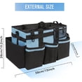 thumbnail image 5 of SUMMIT Wearable Cleaning Caddy, Cleaning Caddy Supplies Organizer with Handle & Shoulder Straps for Housekeepers, Under Sink & Car Cleaning Tool Organizers Bag with 4 Foldable Divider (Blue), 5 of 14