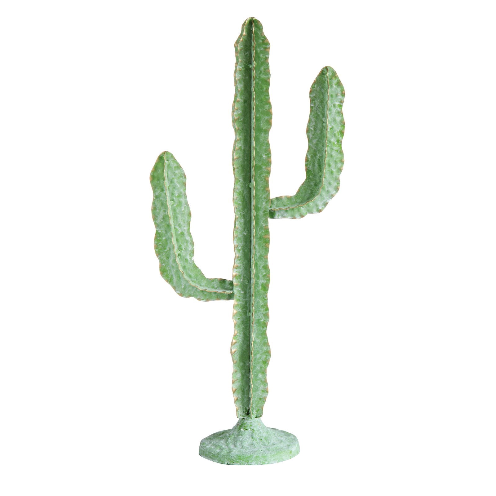 3R Studios Green Metal Cactus Sculpture
