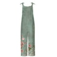thumbnail image 4 of QATAINLAV Combinaisons Mode Été 2025 pour Femmes Imprimé Floral Hippie Mignon Bretelles Spaghetti Combinaison en Lin Sans Manches Multicolore P en Liquidation, 4 of 6