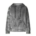 thumbnail image 4 of Jsaierl Womens Hoodies Oversized Floral Graphic Hoodies Sweatshirts Holiday Sweaters Y2k Long Sleeve Top Hoodie Womens Hoodies Under $10, 4 of 6