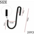 thumbnail image 2 of Perchas resistentes, perchas de hierro de metal con ganchos en forma de S, ajustables para diferentes necesidades, se adaptan a casi todos los estantes y rejillas, se organizan con ganchos prácticos, 2 of 5