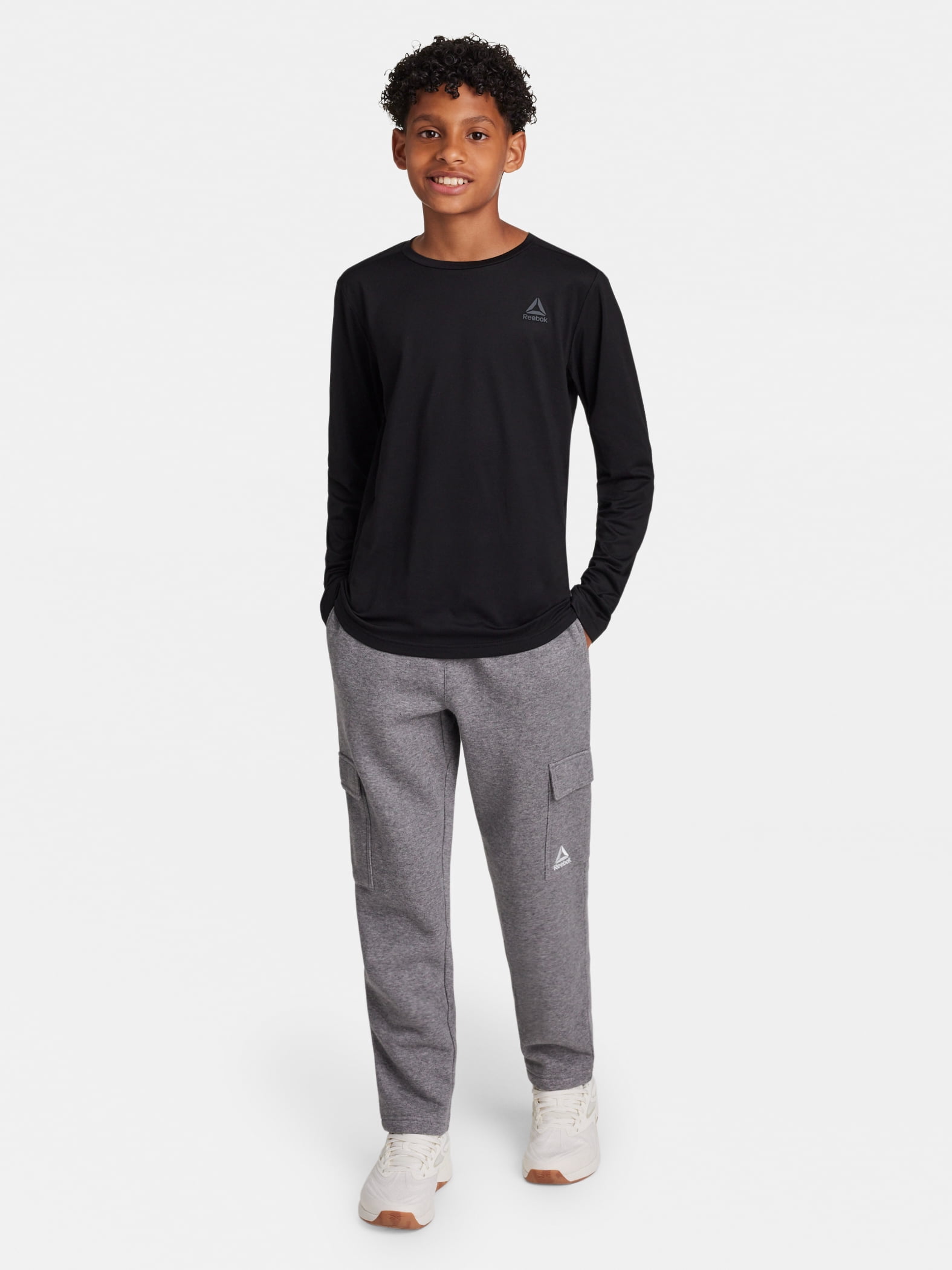 Reebok Boy's Legacy Performance Long Sleeve Core T-Shirt, Sizes 4-18