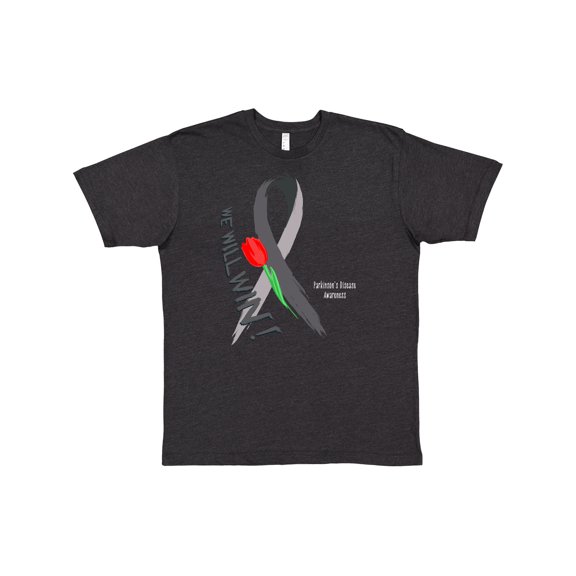 Inktastic We Will Win Parkinson's Disease Awareness with Red Tulip T-Shirt