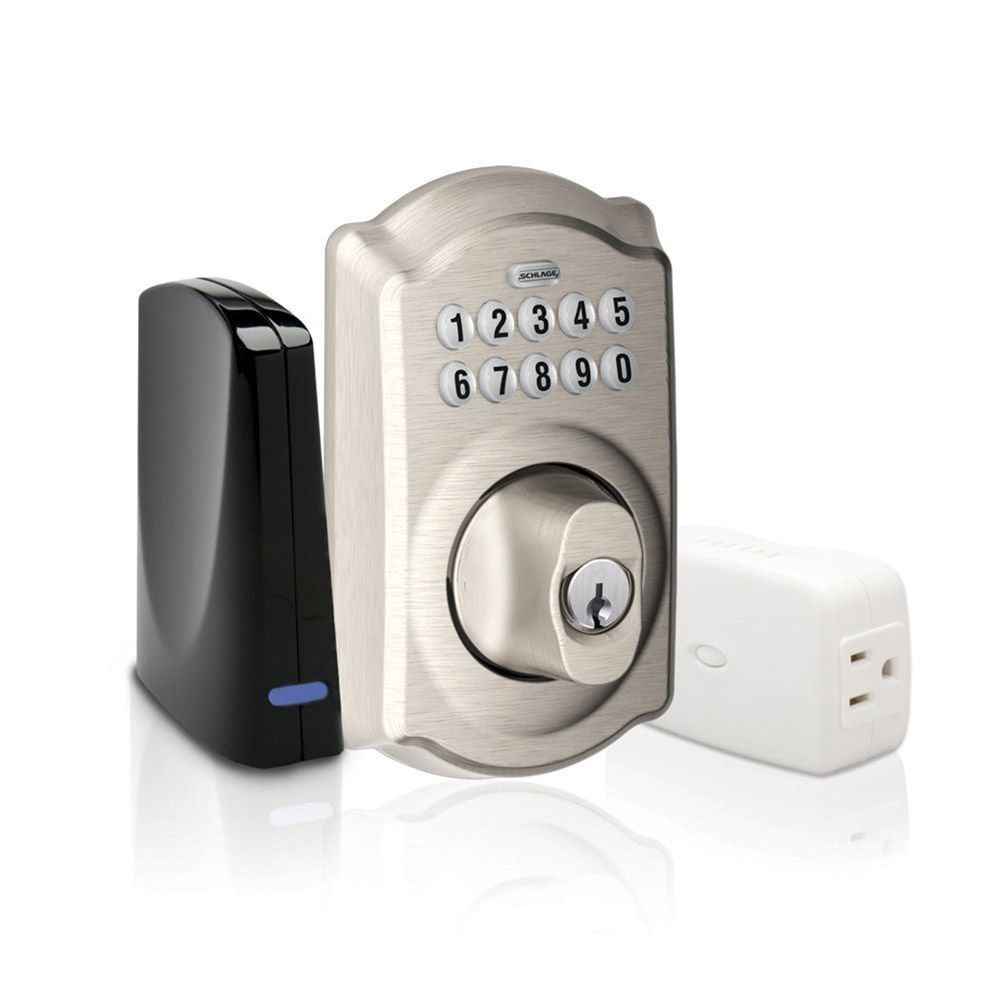 Schlage BE369GRNX CAM 619 Keypad Deadbolt Home Security Kit - Satin Nickel - image 1 of 1