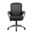 thumbnail image 2 of Boss Office Ribbed High Back Mesh Chair in Black, 2 of 6