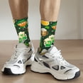 thumbnail image 4 of Uemuo St Patrick's Day10 Pattern Women's Crew Socks, Soft Durable Breathable Moisture-Wicking with Odor Control Cotton socks, 4 of 9