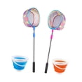 thumbnail image 4 of S SERENABLE Filet de Pêche Portable Filet Papillon pour Voyage Activités Extérieures Été Rose et Bleu, 4 of 9