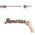 thumbnail image 3 of Cutout Sign Memories Sign Wooden Wall Art Decor Wood Word Sculpture Signs Rustic Farmhouse for Housewarming Home Front Door Entryway Wall Decoration, Brown, 11.9 x 3.4inch, 3 of 9