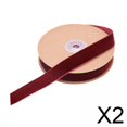 thumbnail image 1 of 2xCinta De Terciopelo Con Carrete Para Envolver Regalos, Decoración, Manualidades, Aniversario, Rojo Oscuro, 1 of 8