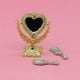 thumbnail image 3 of Espejos decorativos para casa de muñecas en miniatura a escala 1:12, estilo vintage, para niñas. Espejo de corazón, 3 of 6