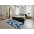 thumbnail image 4 of Ahgly Company Indoor Round Abstract SkyBlue Persian Area Rugs, 5' Round, 4 of 6