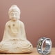 thumbnail image 2 of Pixiu Budista Corazón Sutra Anillo Para Hombres Mujeres Feng Shui Anillo Apertura Ajustable Mantra Amuleto Riqueza Anillo De La Suerte Regalo 99 Plata sonducket AP005478-00, 2 of 6