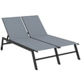 thumbnail image 1 of Outsunny Chaise Longue Réglable à 5 Positions, Gris, 1 of 10