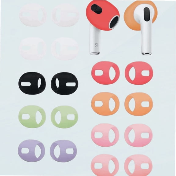 Fit in Case Ear Tips Compatible with AirPods 3 2021 3rd Gen, 9 Pairs Ultra Thin Soft Silicone Eartips Earbuds Dustproof Cover Fit in Charging Case Compatible with AirPods 3, 9 Pairs 9 Colors