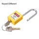 thumbnail image 2 of Candado Uxcell Lockout Tagout con grillete con llave, candados de acero y nylon, amarillo, 1 pieza, 2 of 4
