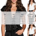 thumbnail image 5 of gbyLJF Tops for Women Solid Color Lace Crochet Deep V Neck Tunic Tops Dressy Casual Short Sleeve Blouses Shirts, 5 of 5