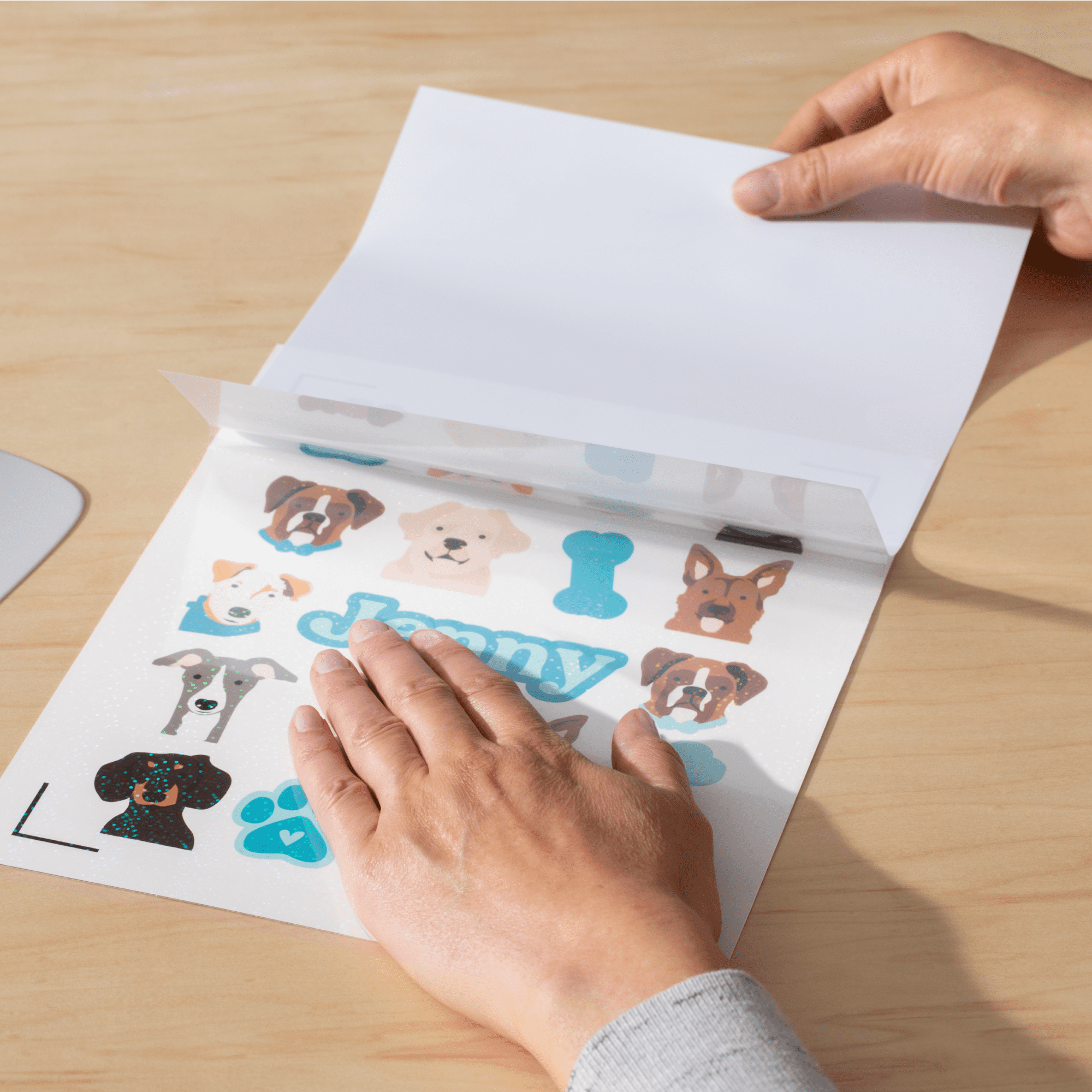 Cricut Waterproof Holographic Sticker Set- White (8)