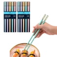 thumbnail image 2 of Alloy Chopsticks Set with Matching Spoons, Anti-Bacteria Proof Design for Healthy Dining, Dishwasher Safe Reusable Utensils, One-Person-One-Set Color Coding, 2 of 9