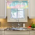 thumbnail image 3 of Pink and Blue Stripes Curtain Valances Window Treatment Rod Pocket Drape Valance 54" X 18" for Kitchen Living Room Bedroom, 3 of 6