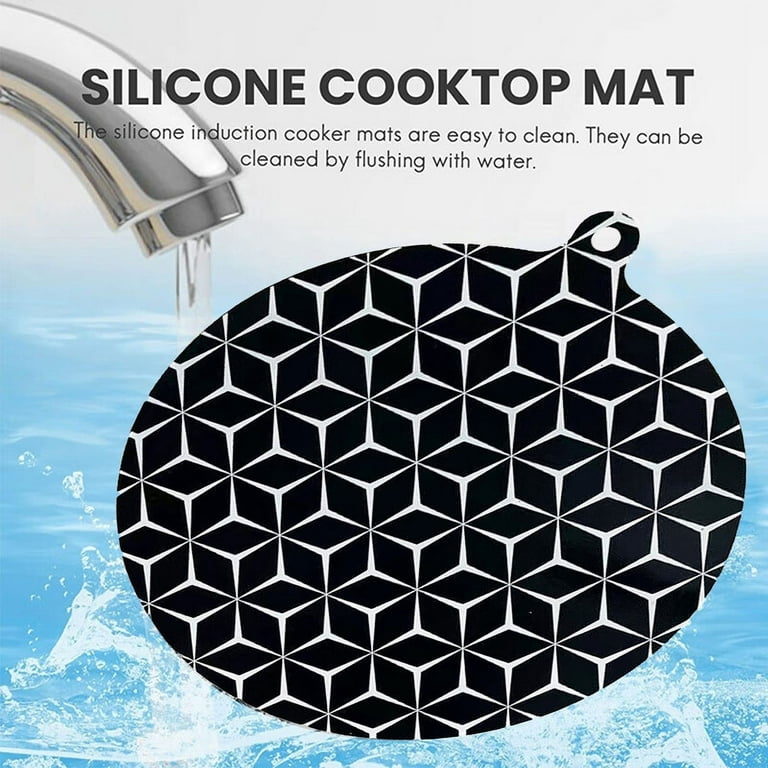 Cuteam Cooktop Mat,Induction Cooktop Mat High-Temperature Resistant Fireproof Waterproof Protection Induction Cooktop Protector Mat Kitchen