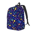 thumbnail image 1 of Kdxio Mathematics And Chemistry Print Canvas Backpack for School Work Travel Lightweight Unisex Daypack with Laptop Compartment and Adjustable Straps-Small, 1 of 5