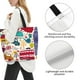 thumbnail image 3 of Fotbe London Symbols Bolsa Tote Estética de Lona con Estampado para Mujer - Bolsa Reutilizable de Hombro Casual para Vacaciones, Compras, Trabajo y Gimnasio, 3 of 8