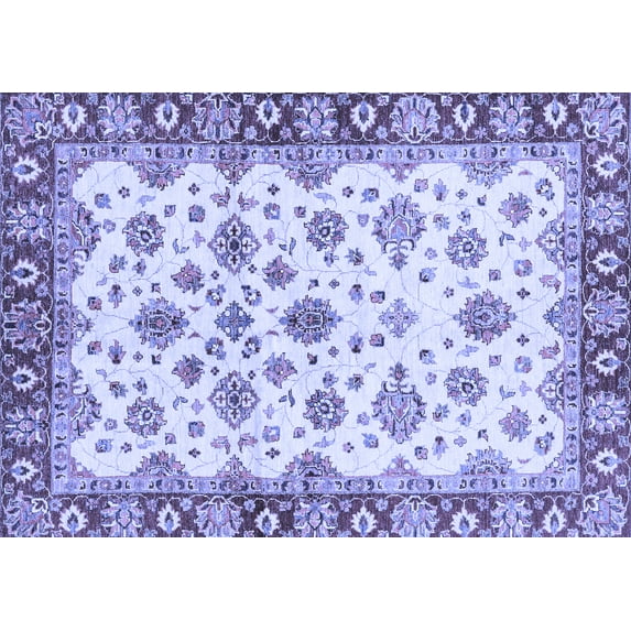 Ahgly Company Indoor Rectangle Oriental Blue Traditional Area Rugs, 6' x 9'
