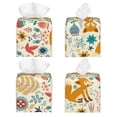 thumbnail image 2 of Sikiie Whimsical Fox Floral Garden Leather Tissue Box Cover Square, tissue box holder - 5.2”x5.2”x5.2”, 2 of 7